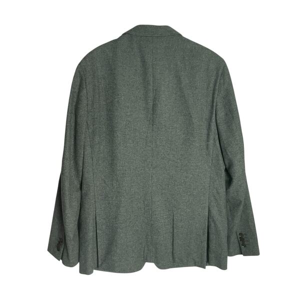 Banana Republic Suit Jacket Blazer Mens 44R Gray Micro Check Tailored Fit Cotton - Picture 3 of 16